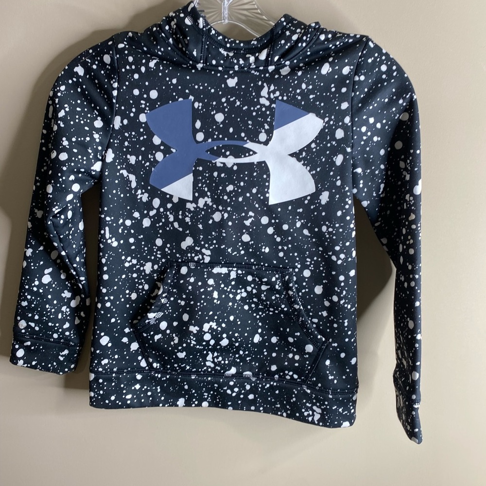 Girls Under Armour YSM black paint splatter hoodie